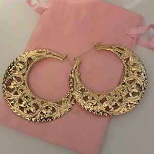 14k gold women’s large 3’ chunky hoop earrings new 14k silver hoops jewelry